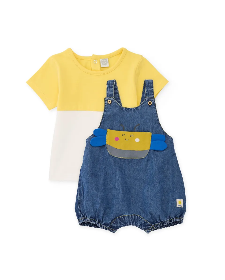 TucTuc Completi completo neonato Jeans ape 2 pezzi maglia