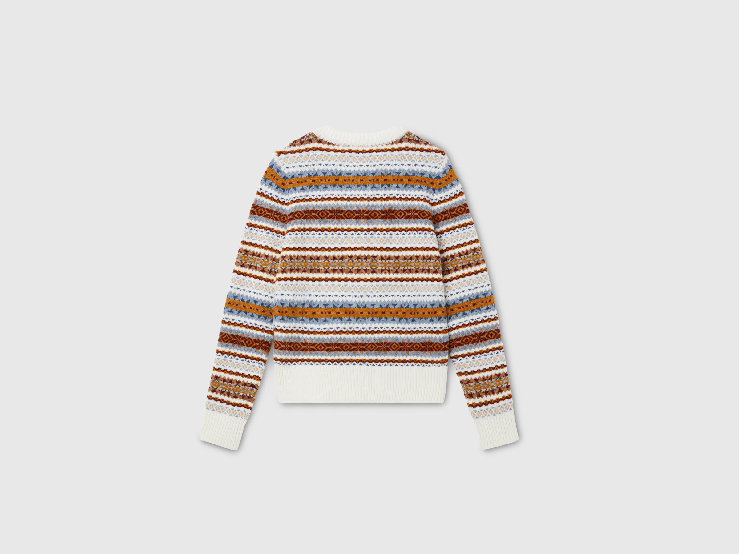 United Colors of Benetton Wool Blend Jacquard Cardigan donna lana M