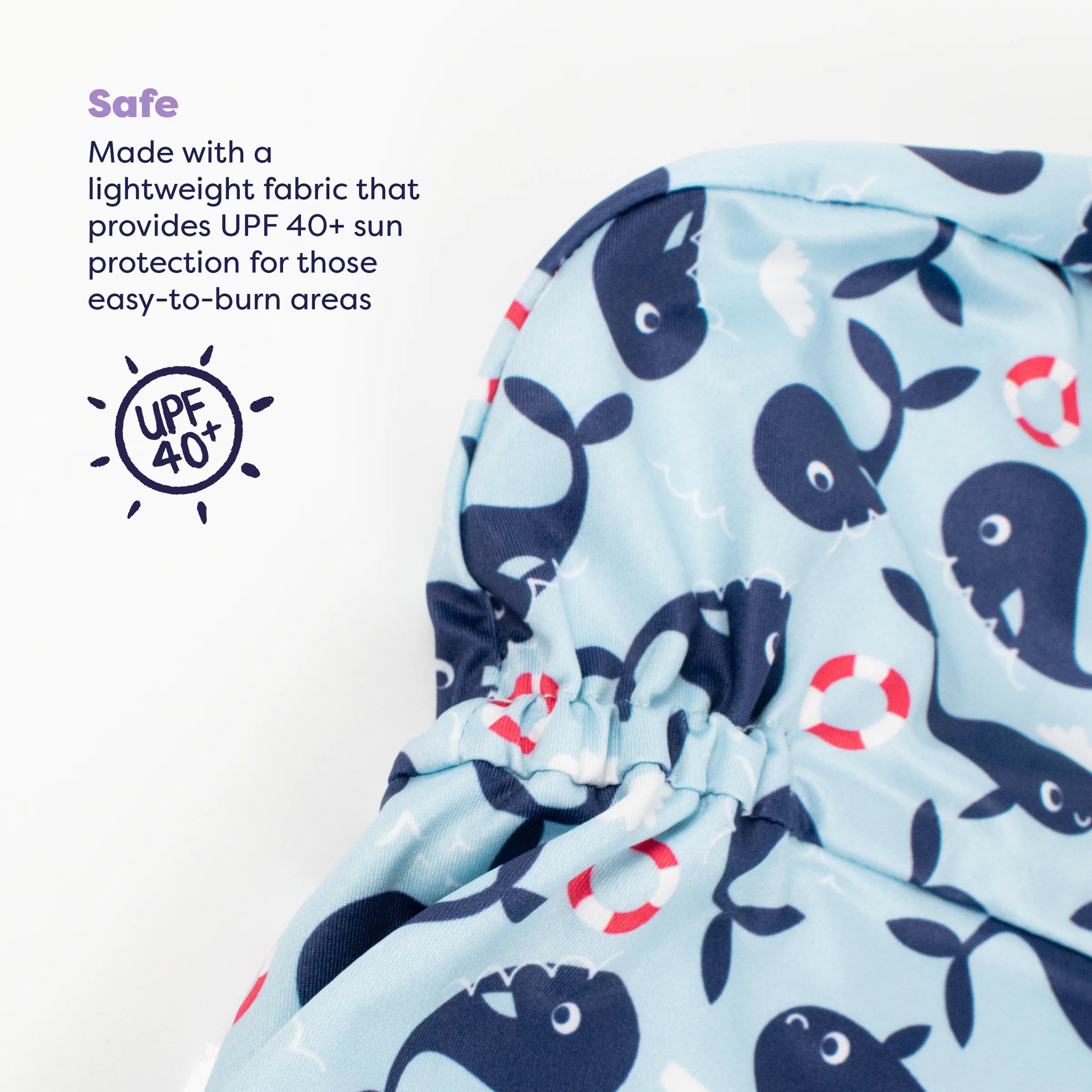 Bambino Mio Blue Whale cappellino mare reversibile 0-12 mesi UPF40+