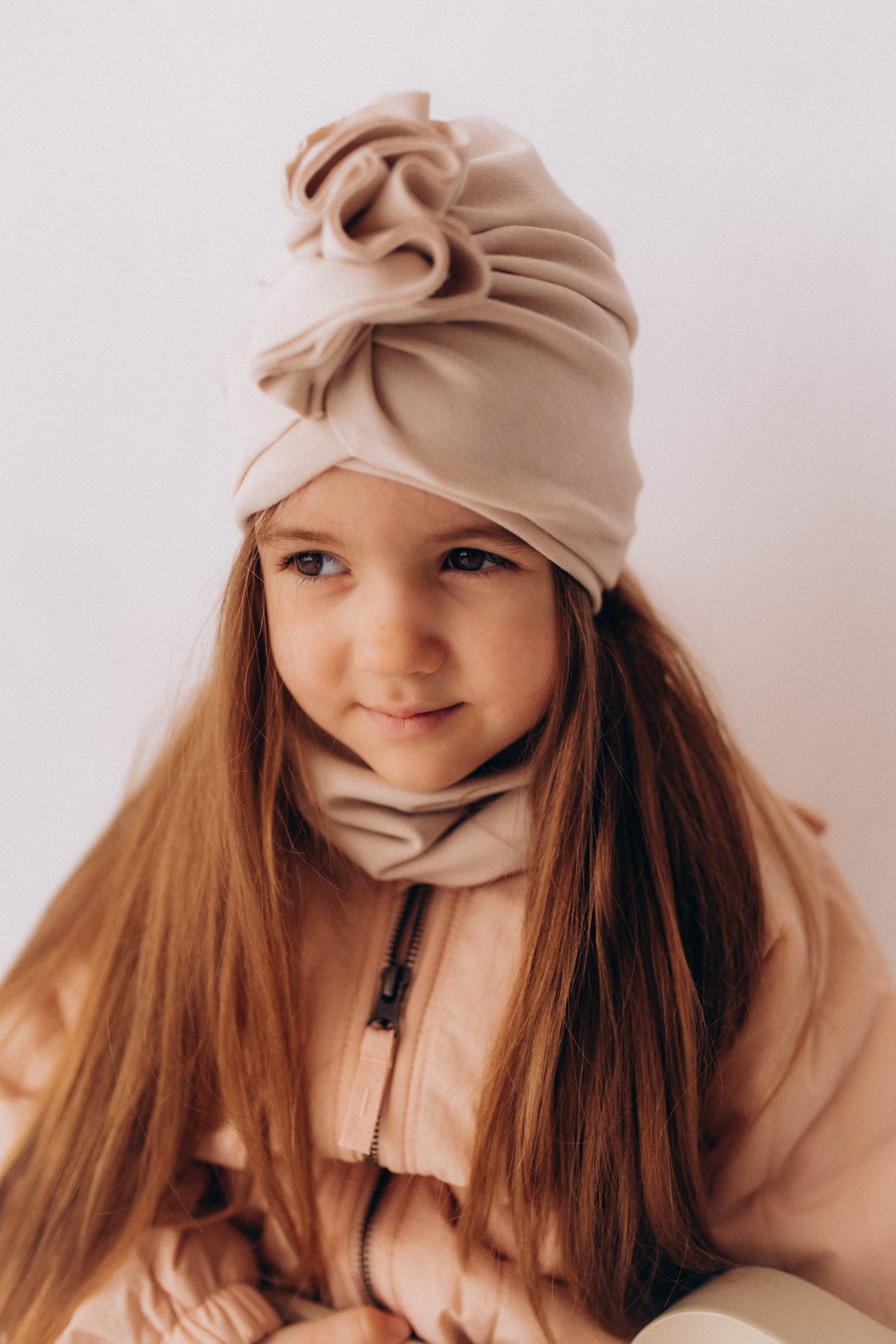 Woolly Organic Ruffle Turban turbante cotone organico bimba