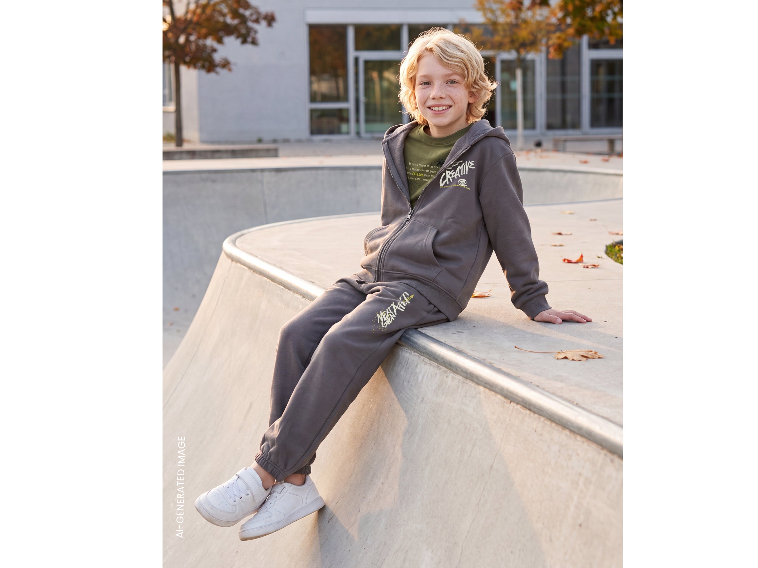 United Colors of Benetton Felpa con cappuccio zip cotone taglia L