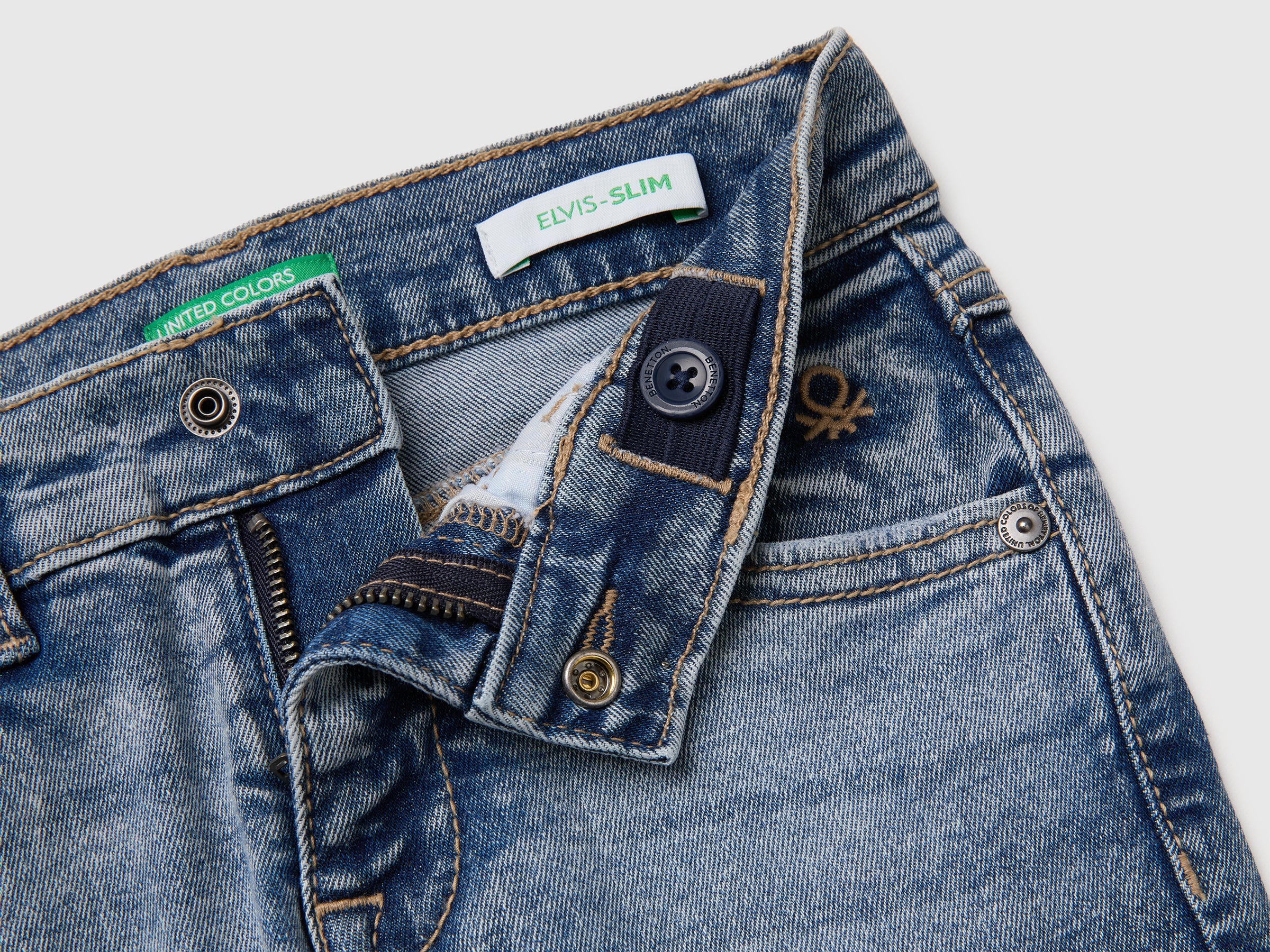 United Colors of Benetton Jeans slim-fit denim cotone