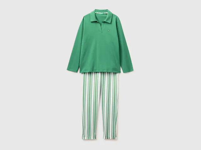 United Colors of Benetton Pigiama 3MFL4P035 Pigiama Cotone a Righe