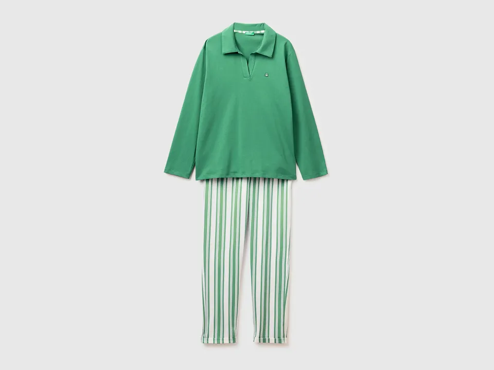 United Colors of Benetton Pigiama 3MFL4P035 Pigiama Cotone a Righe