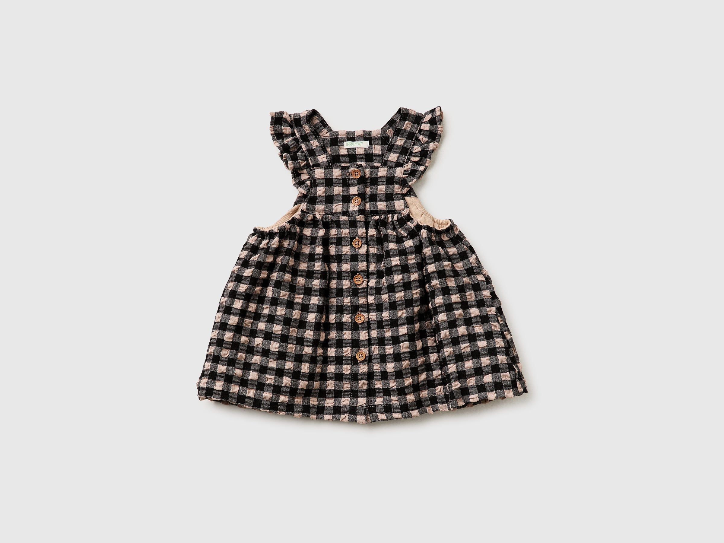 United Colors of Benetton Abitino quadretti vichy cotone neonata