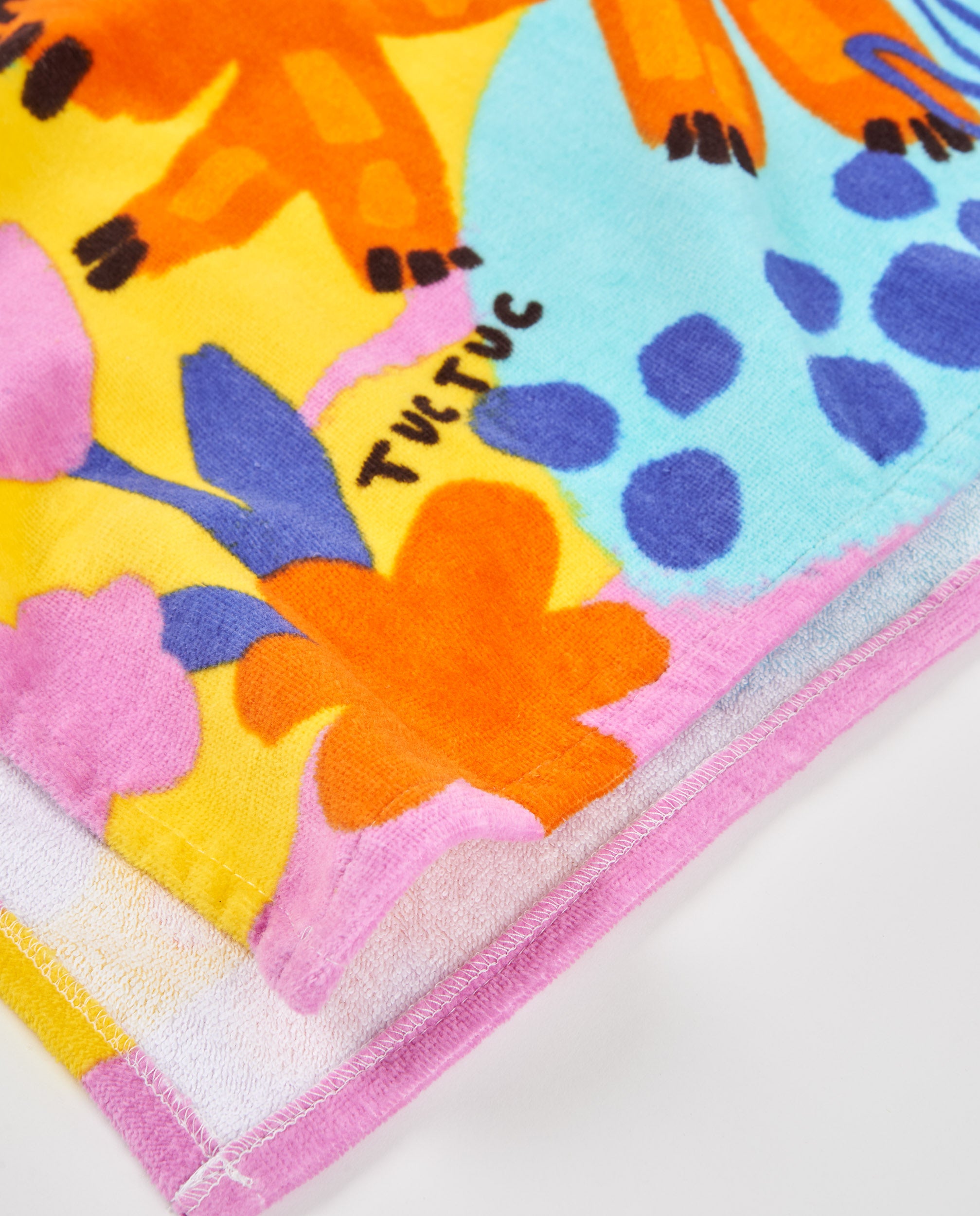 TucTuc Asciugamani Poncho bambina spugna rosa tigre