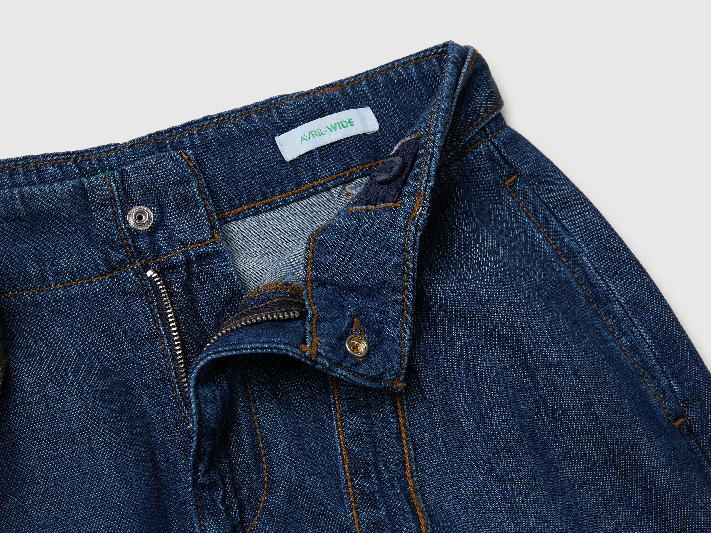 United Colors of Benetton Jeans wide jeans cotone con cintura M