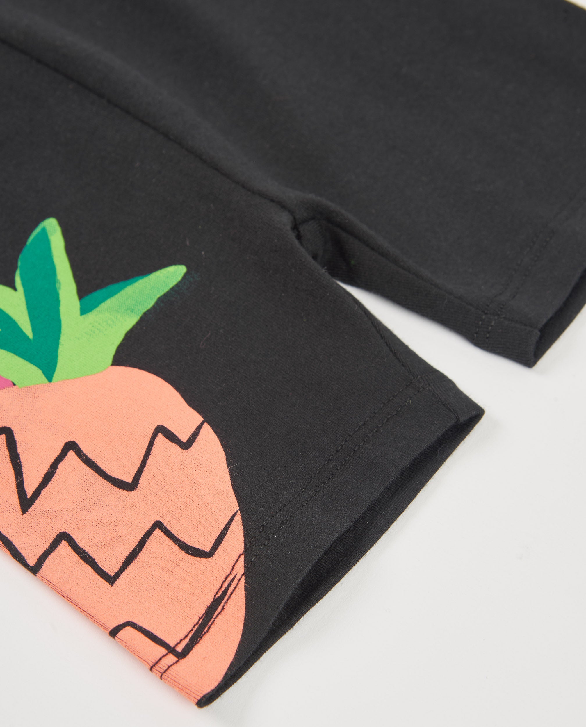 TucTuc Leggings Bambina Nero Stampa Frutta Laterale