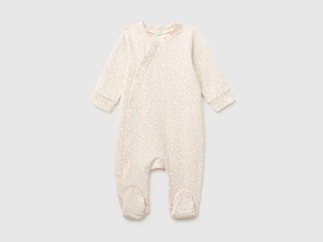 United Colors of Benetton pagliaccetto cotone bio 68 stampato piedi