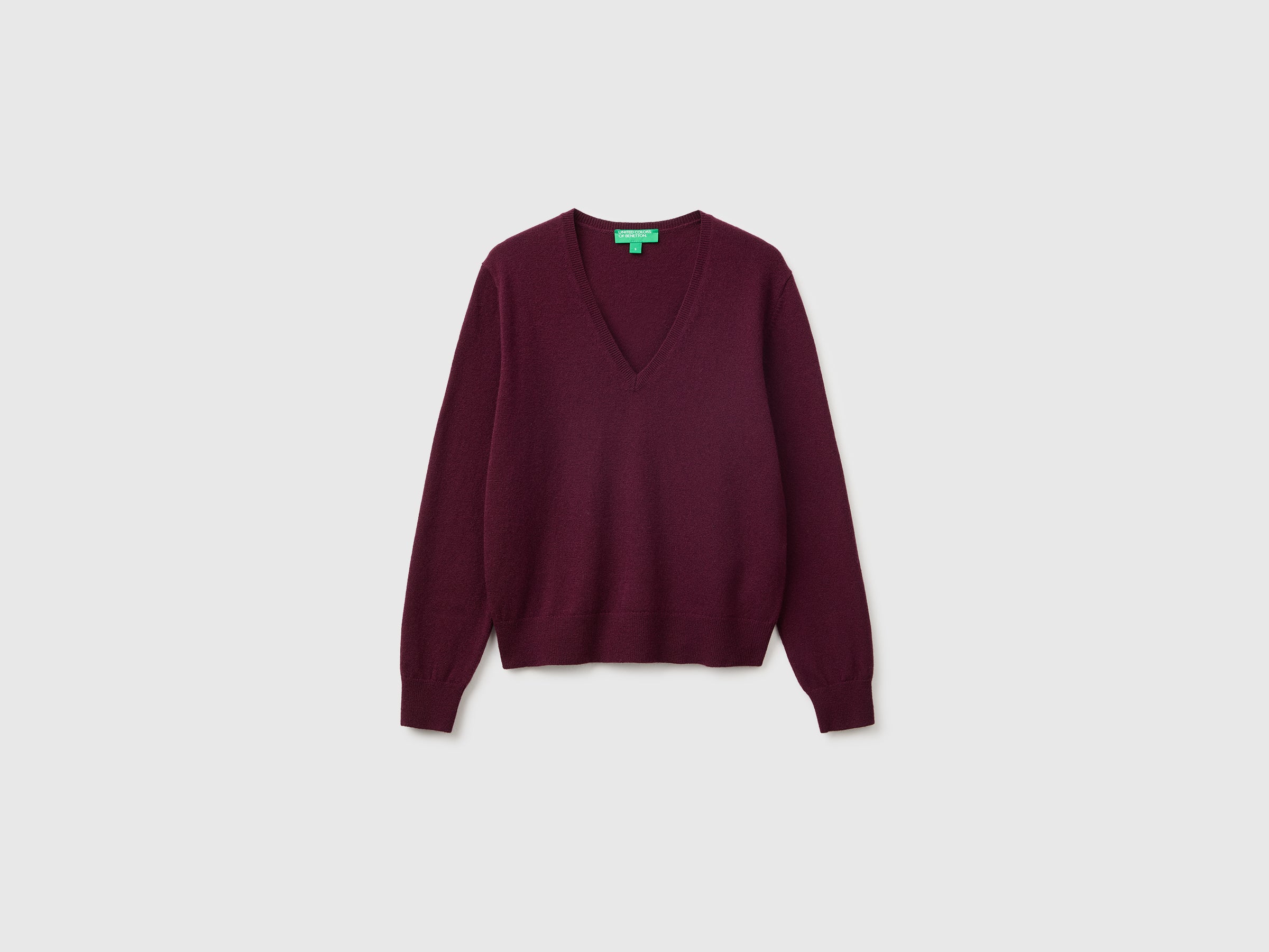 United Colors of Benetton maglione lana merino prugna taglia M