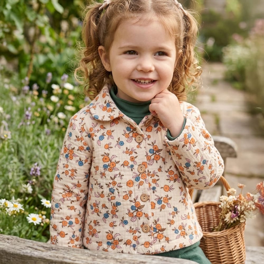 Petite Citrouille Mode Fille Emy blusa bambina garza cotone fiori