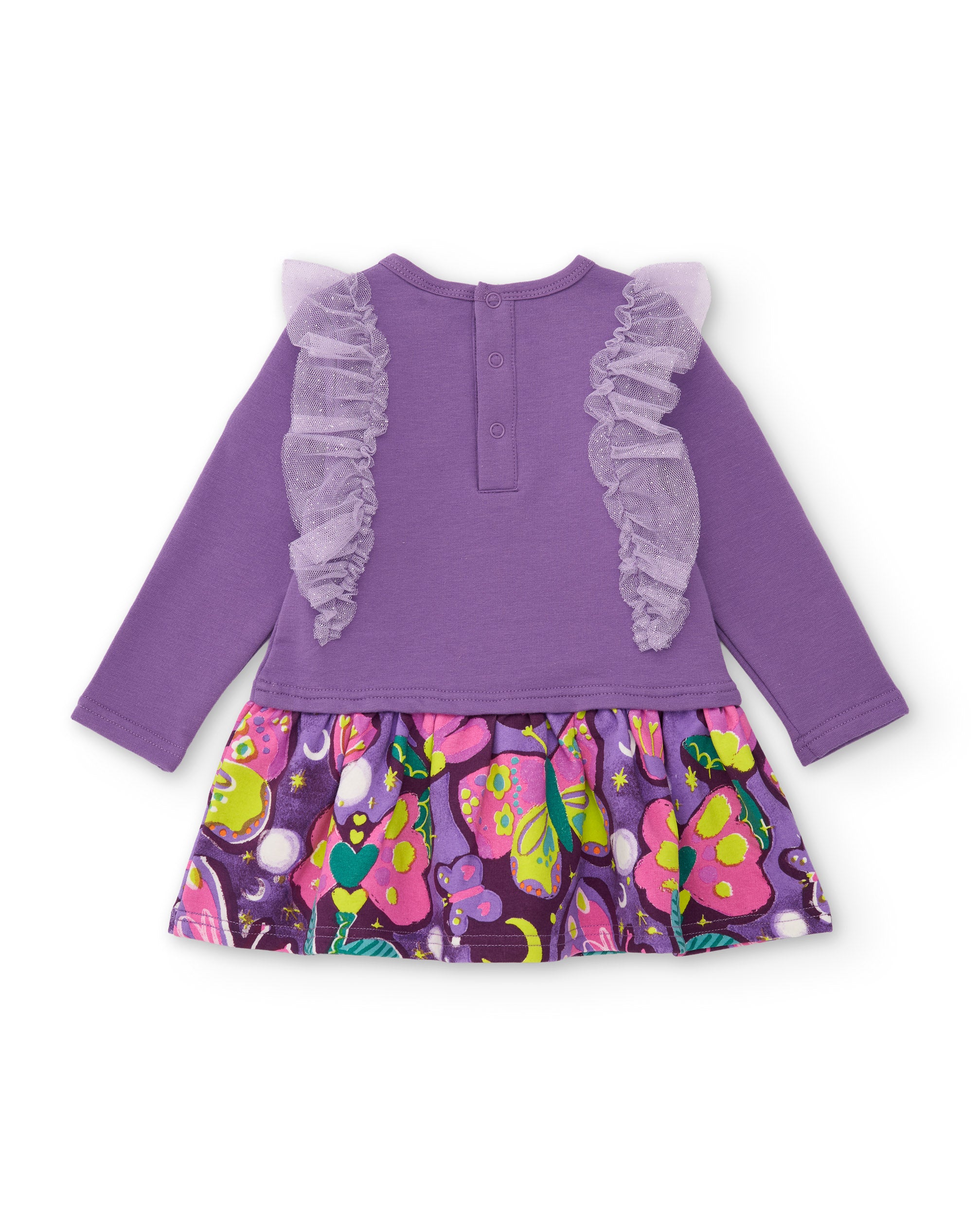 TucTuc Vestiti vestito bimba lilla felpa floreale