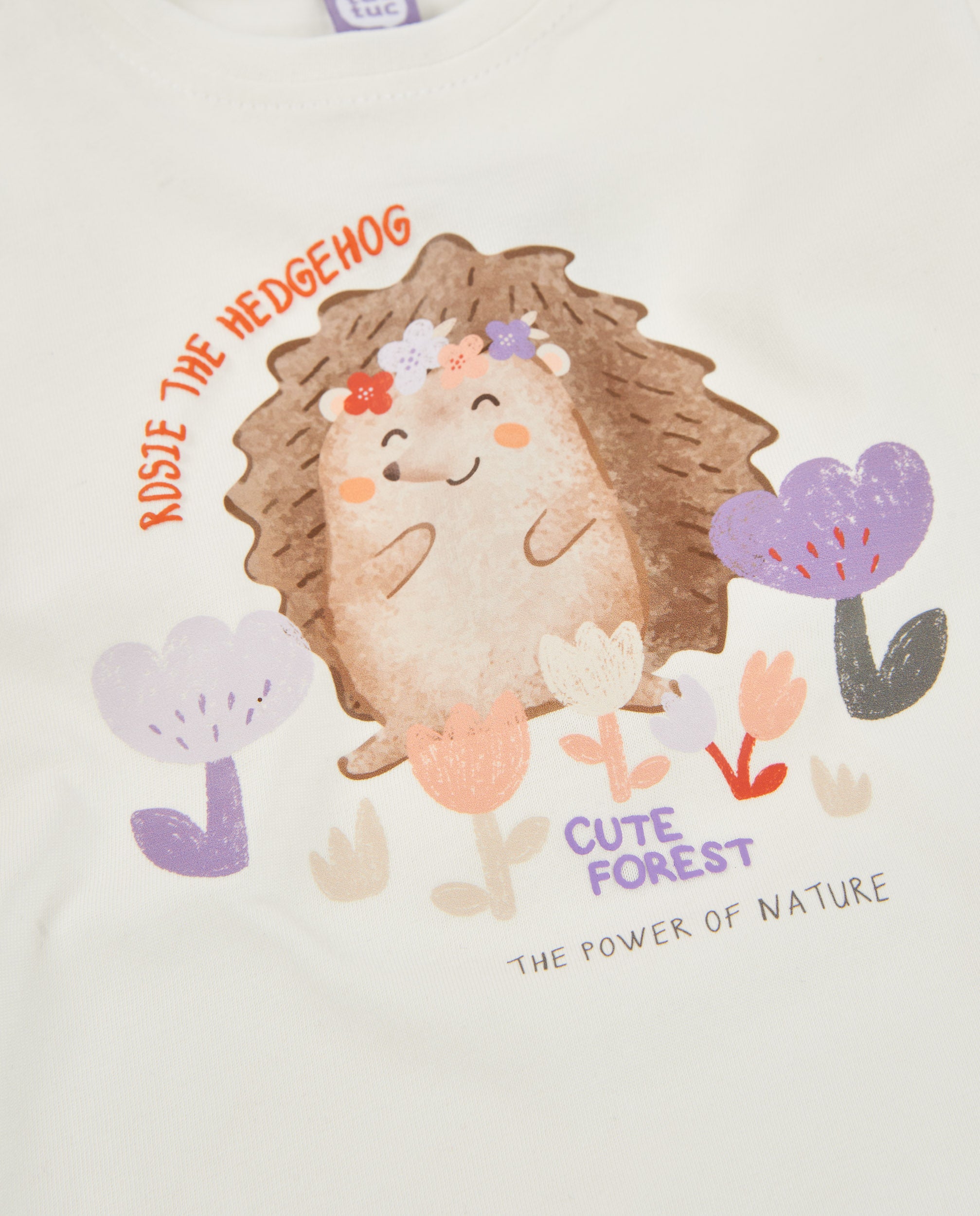 TucTuc Magliette maglia bambina bianco riccio manica lunga