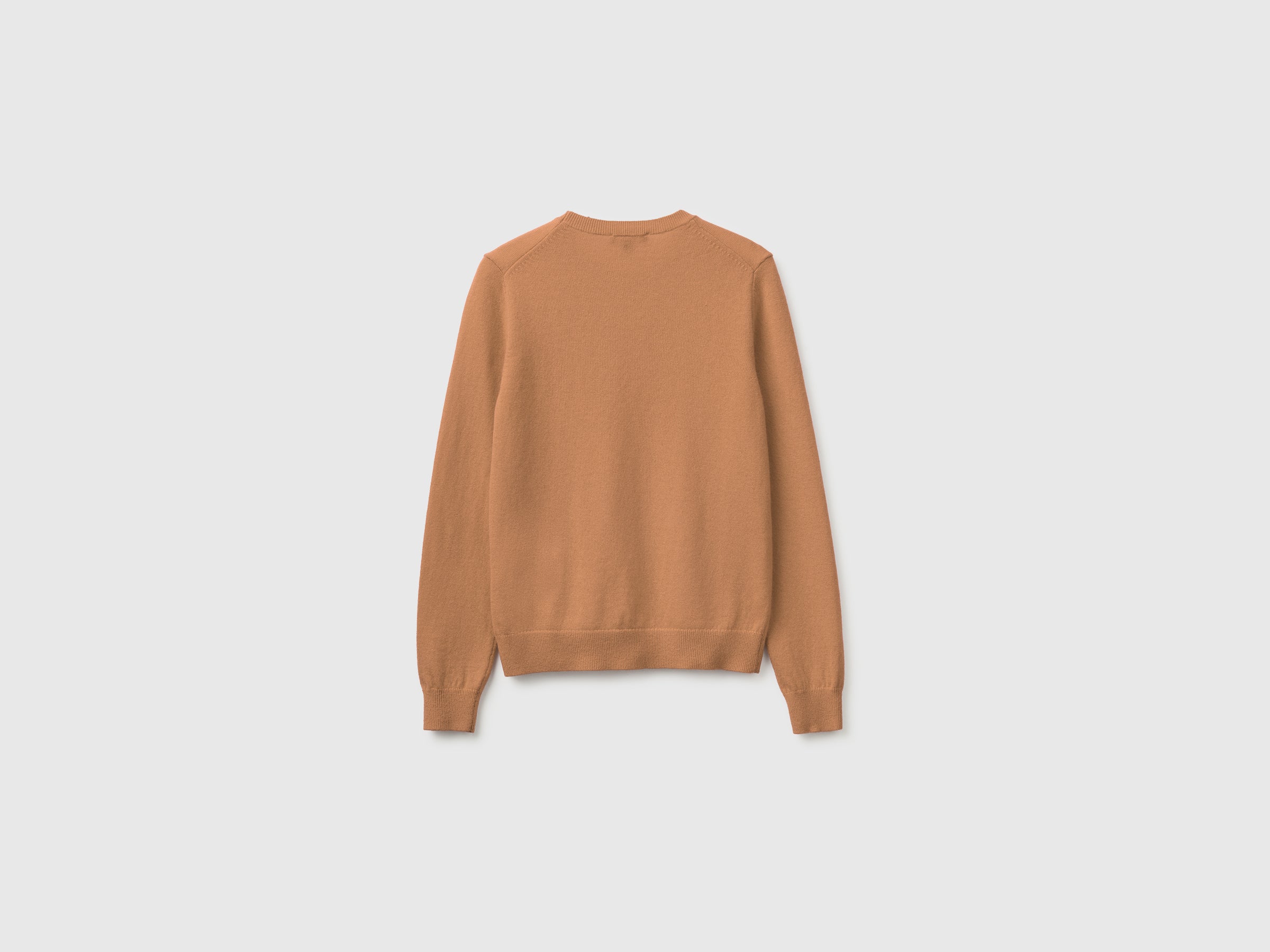 United Colors of Benetton Camel Maglione lana merino girocollo