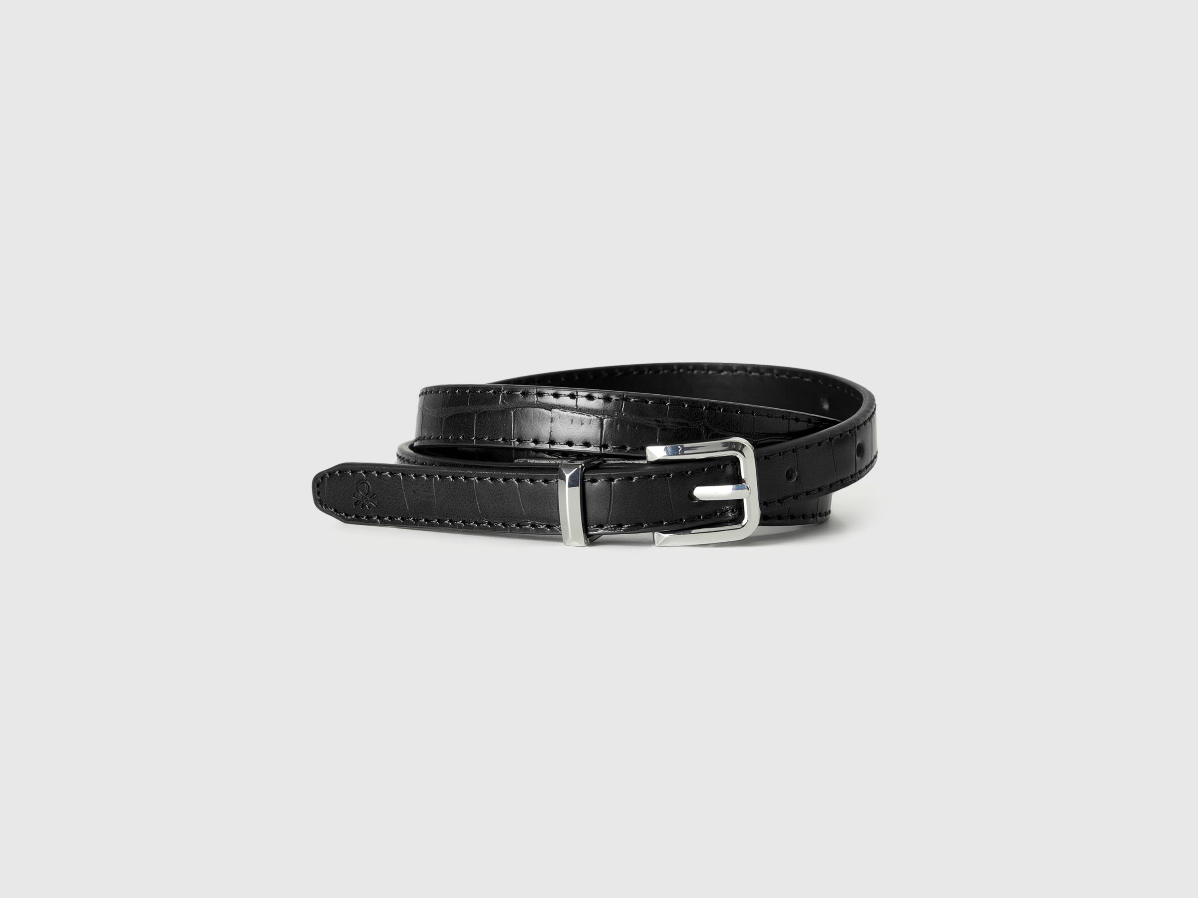 United Colors of Benetton Thin belt coconut cintura sottile stampa cocco