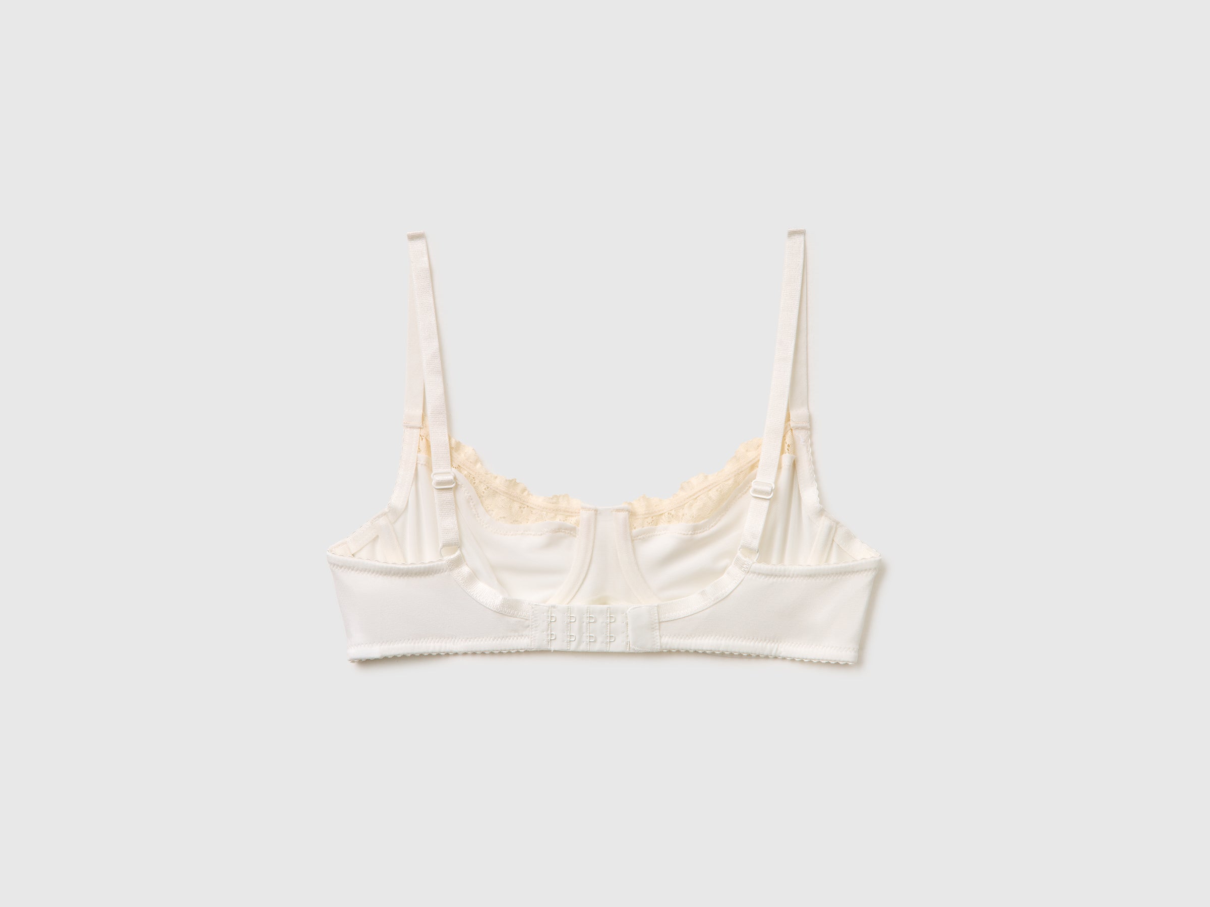 Benetton Silk Blend Bra Reggiseno Pizzo Coppa C 3C Seta