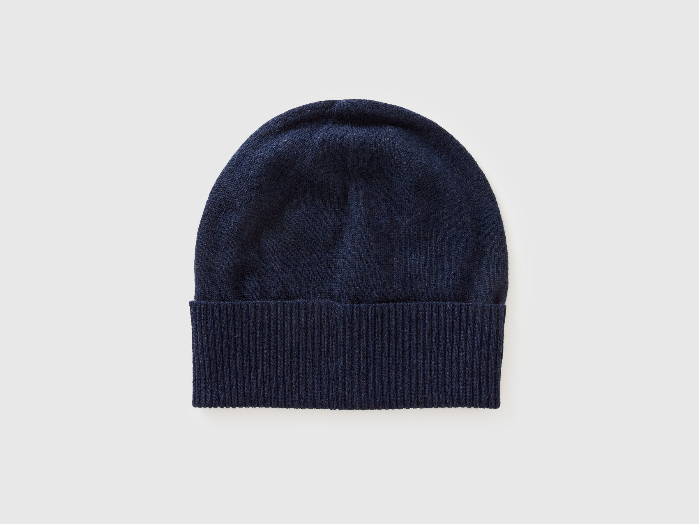 Benetton Cappello lana merino blu taglia OS caldo