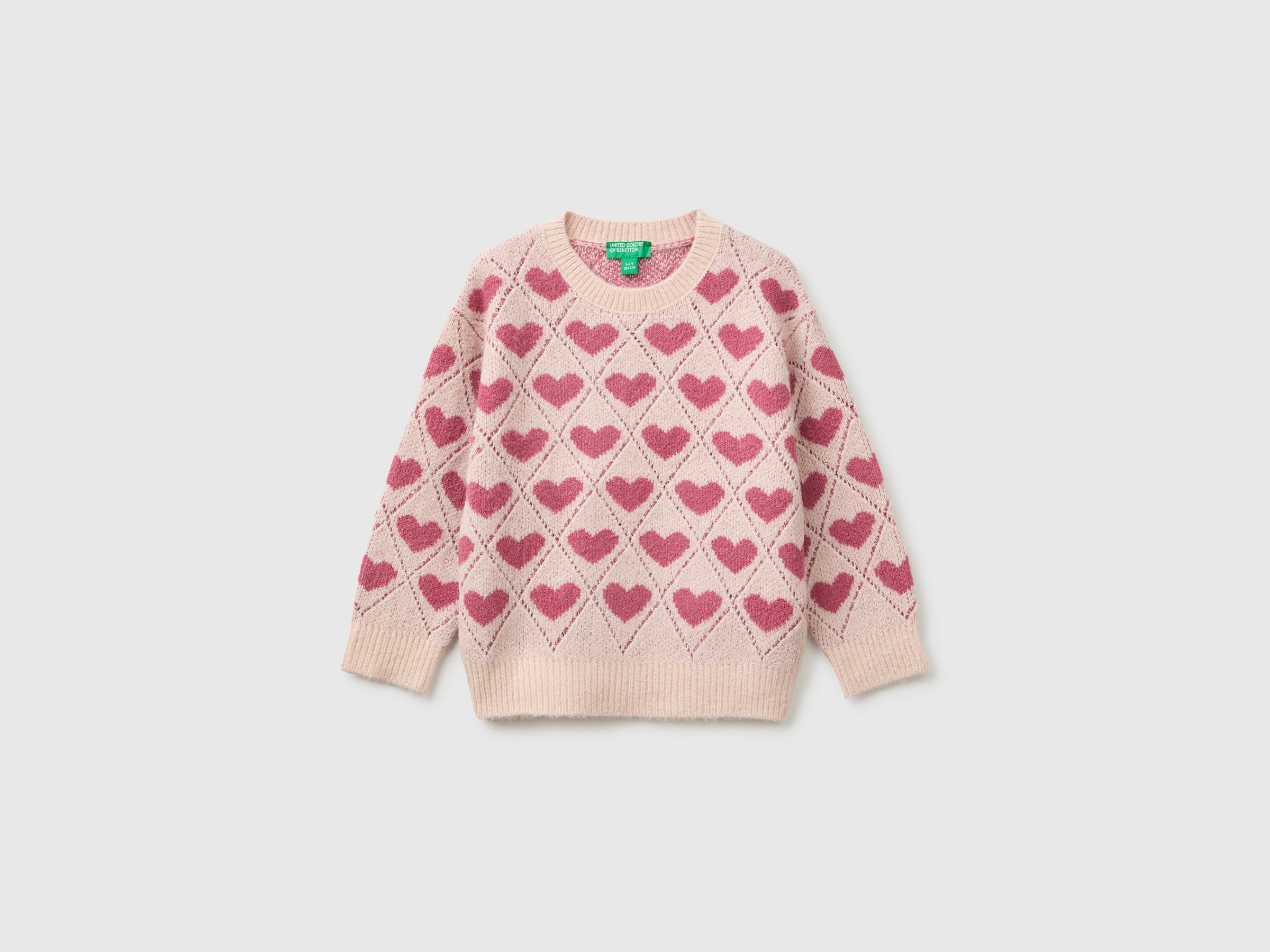 United Colors of Benetton Sweaters maglione cuori bimbo lavabile taglia 82