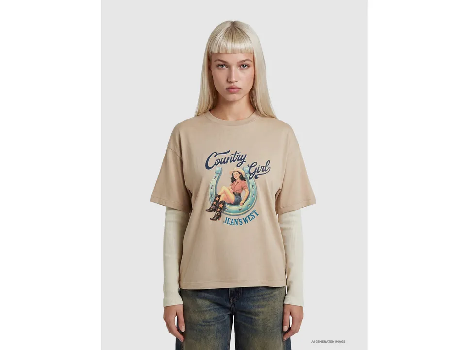 United Colors of Benetton T-Shirt Relaxed Western Cotone S