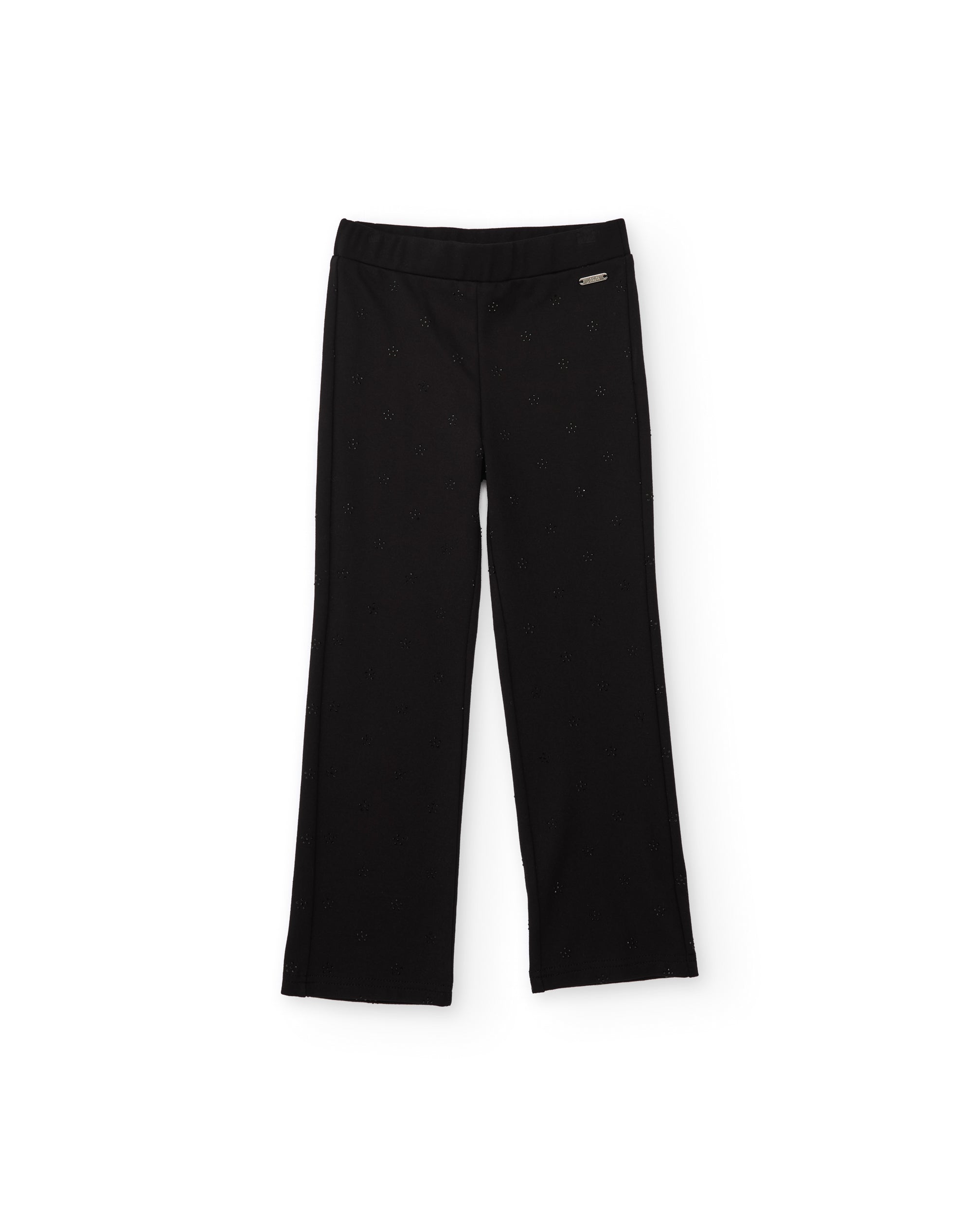 TucTuc Pantaloni Maglia Bambina Neri Vita Elasticizzata