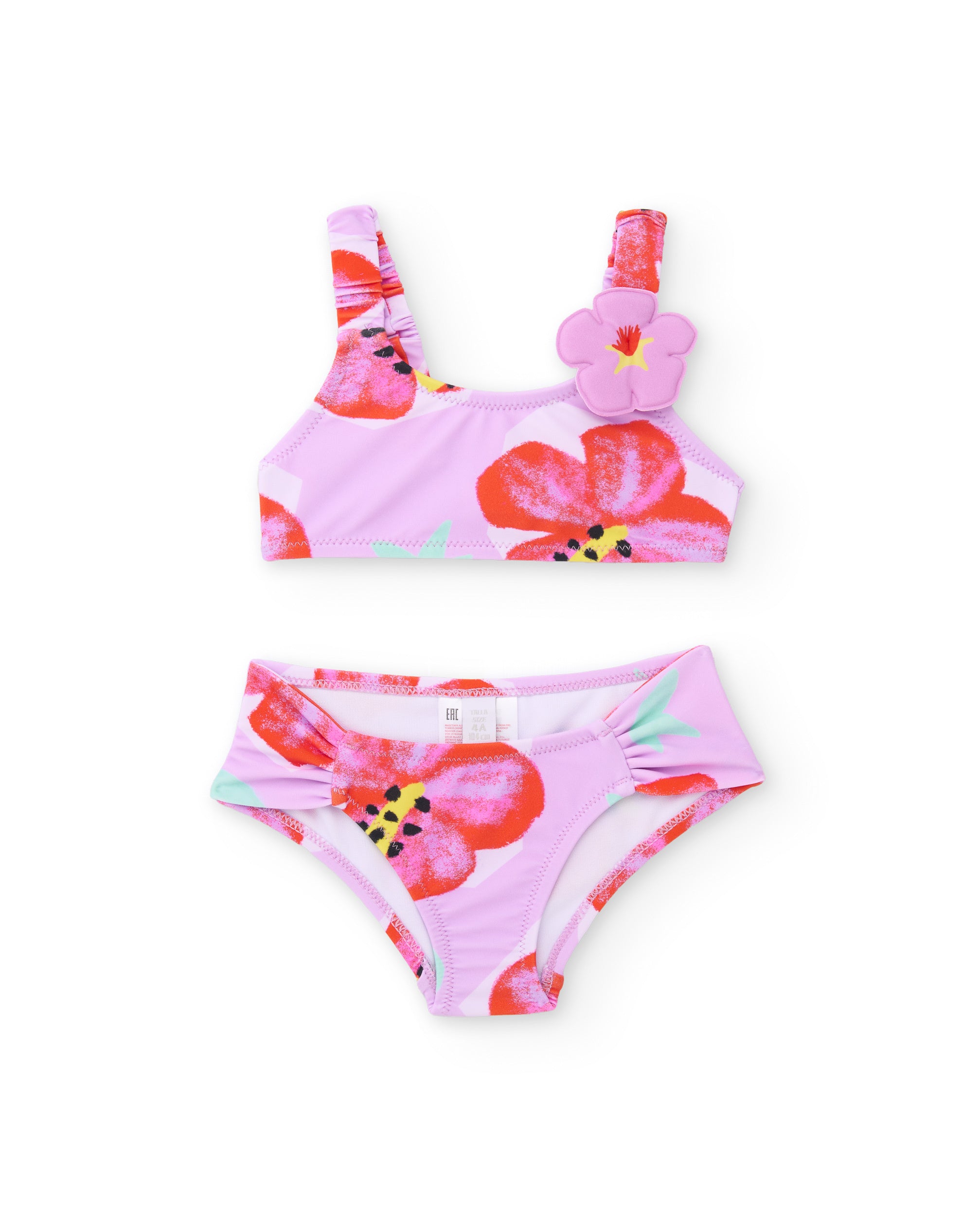 TucTuc Bikini Bambina Rosa Fiore Maglia Stampa Floreale
