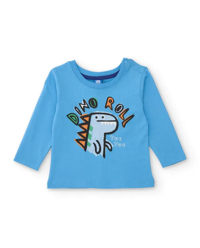 TucTuc Magliette T-Shirt Bambino Azzurra Dinosauro ML