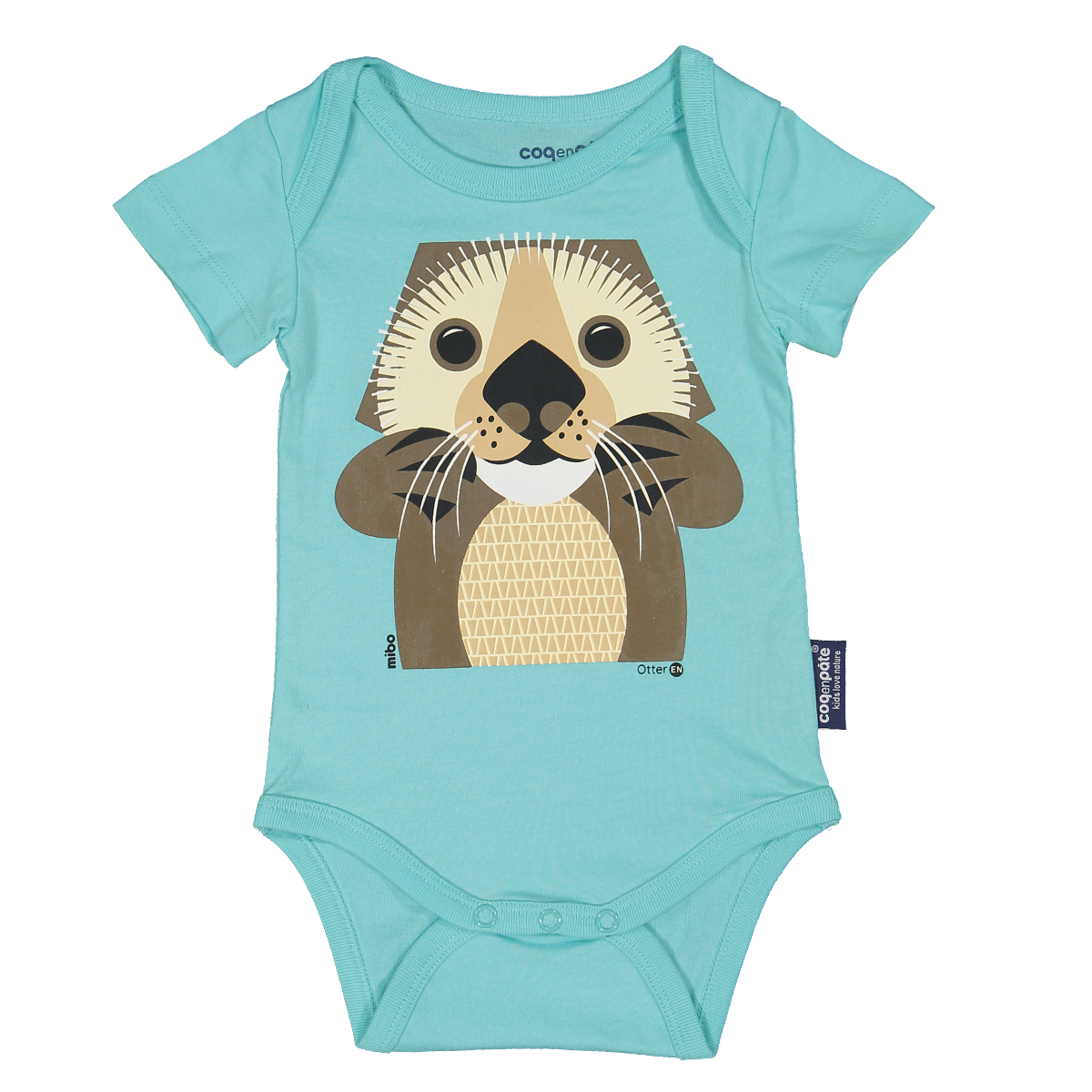 Coq en Pâte Body Lontra cotone bio neonato stampa