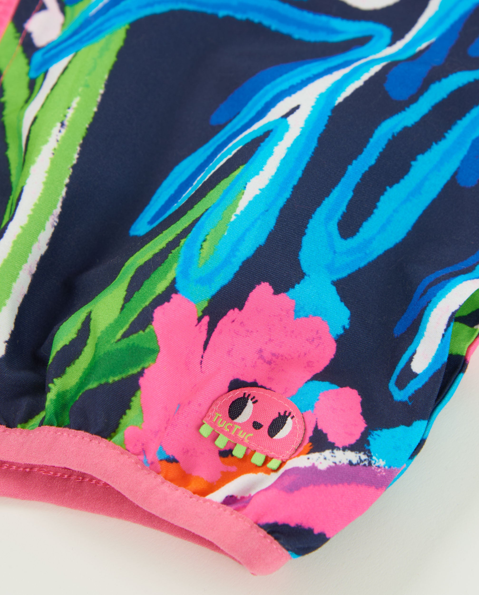 TucTuc Giacche Giacca Bimba Navy Stampa Mare con Cappuccio