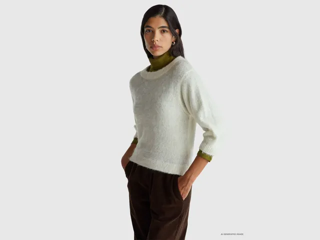 United Colors of Benetton maglia mohair manica corta taglia XXS