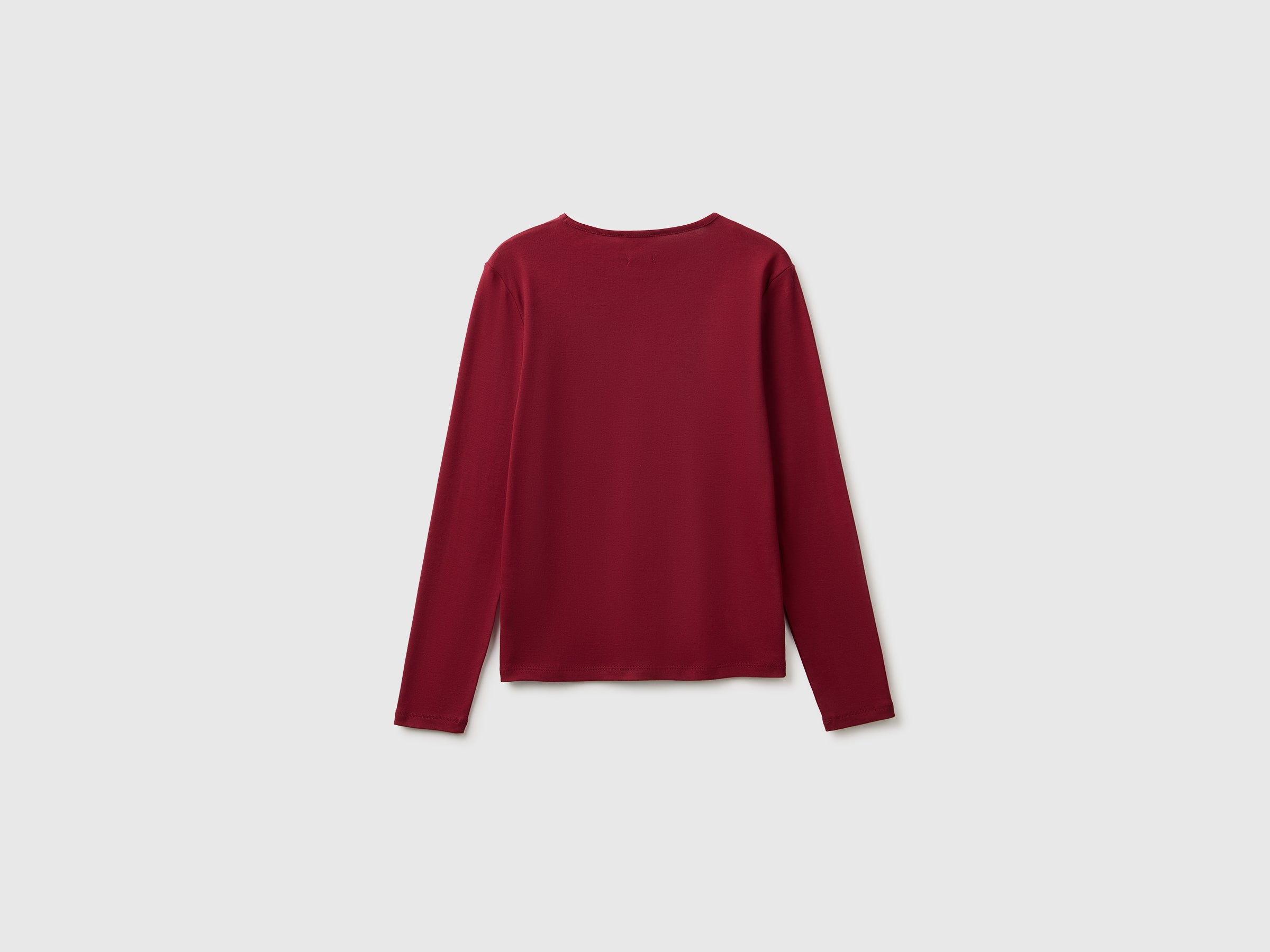 Benetton T-Shirts maglietta maniche lunghe cotone slim