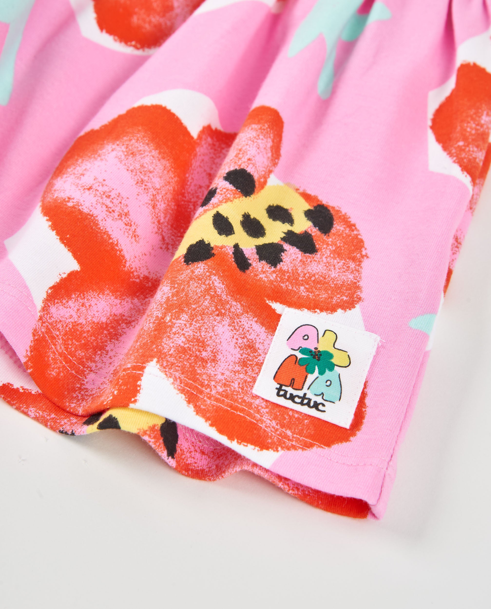TucTuc Vestiti Bambina Rosa in Maglia a Fiori