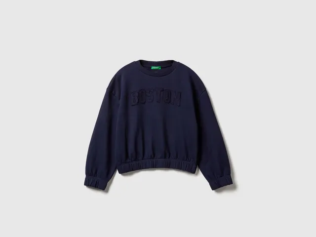 United Colors of Benetton Sweatshirts Felpa cotone ricamo M