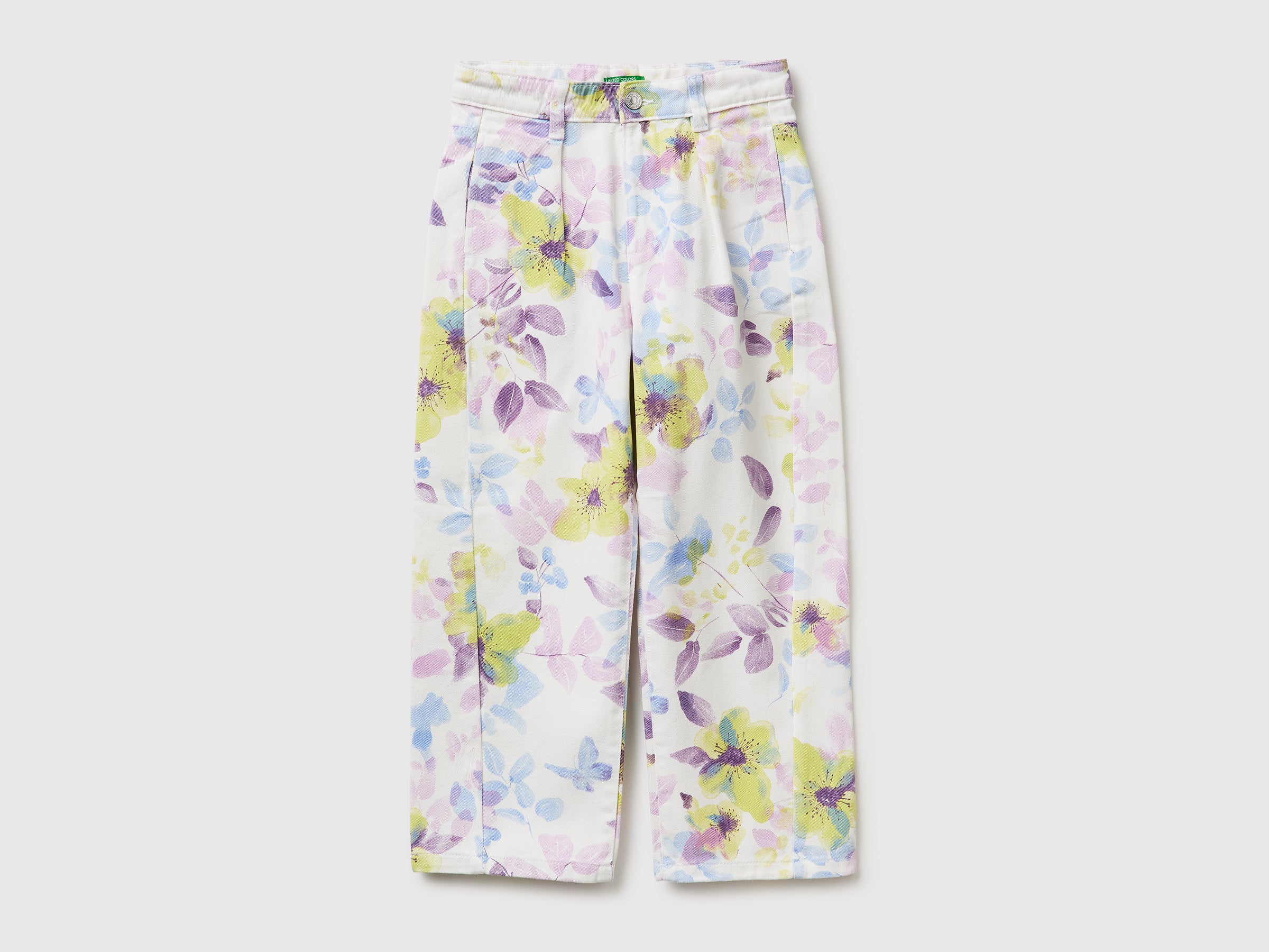 United Colors of Benetton Pantaloni Baggy Fiori Cotone M