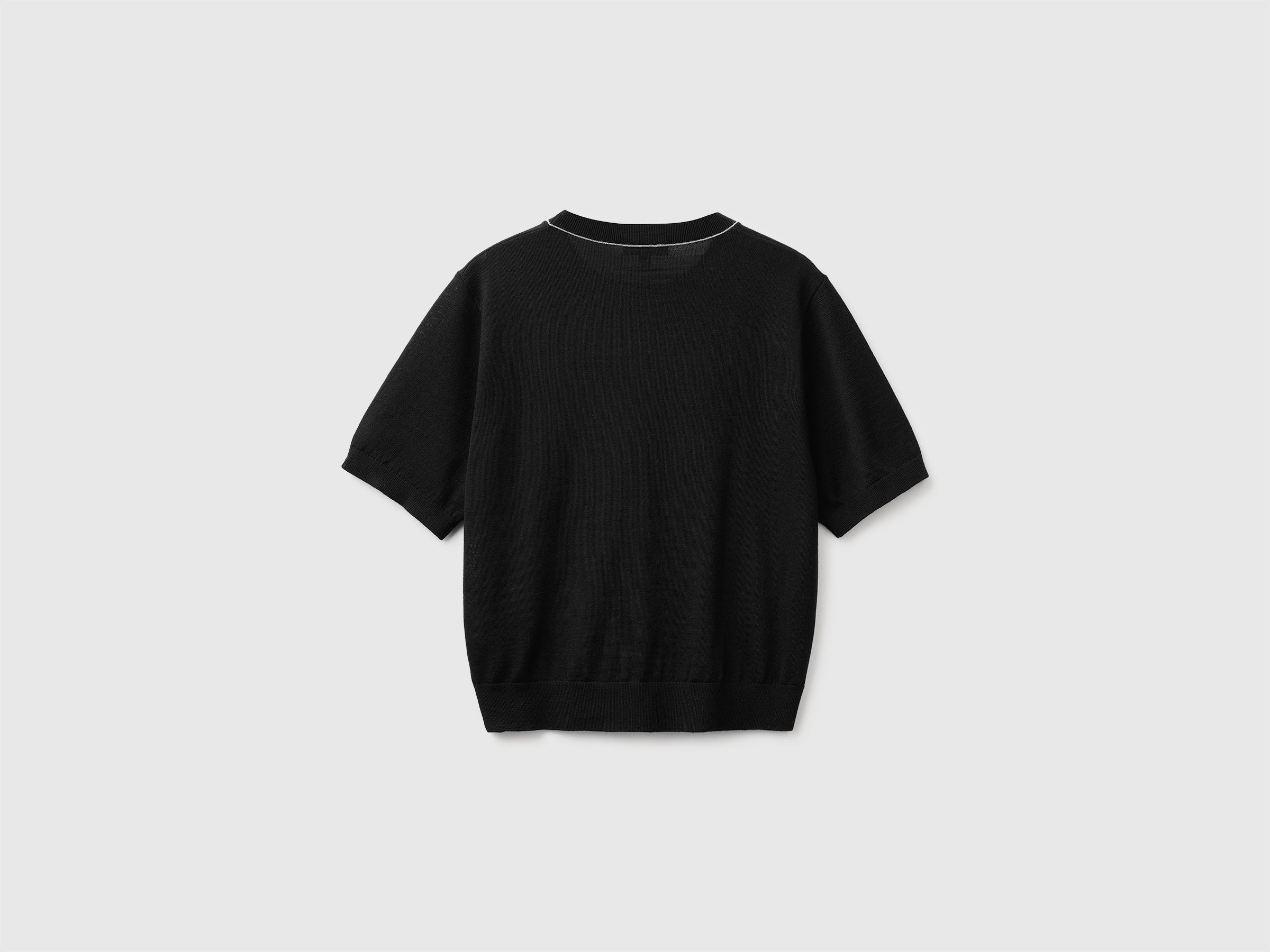 United Colors of Benetton maglione lana merino manica corta