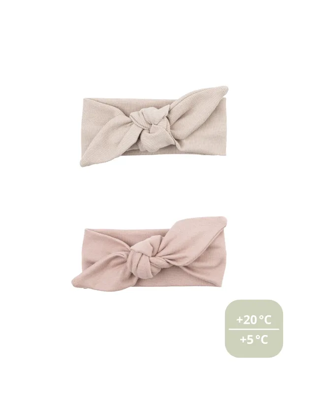 Woolly Organic Headband AW26 fascia neonata cotone Light Taupe