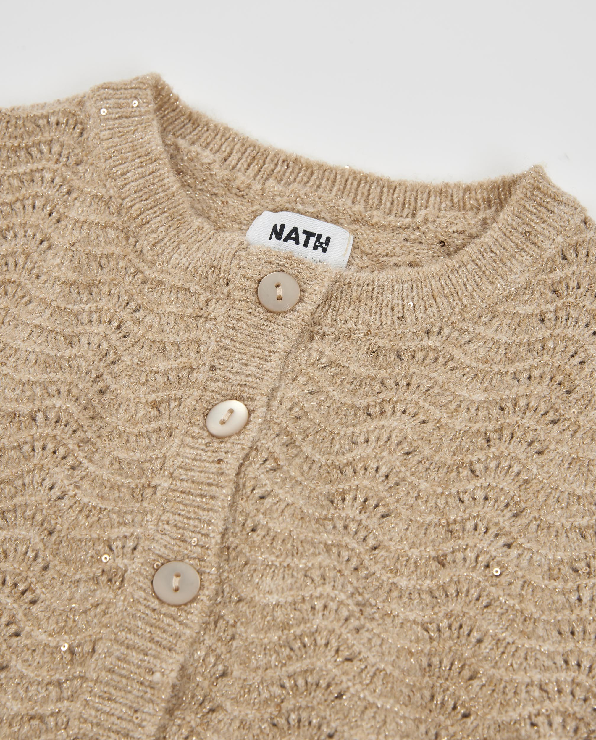 TucTuc Maglioni Cardigan bimba tricot bottoni beige 8 anni