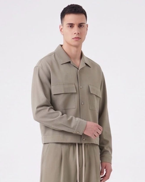Sottosopra AN019104 Camicia Uomo Boxy Cammello M