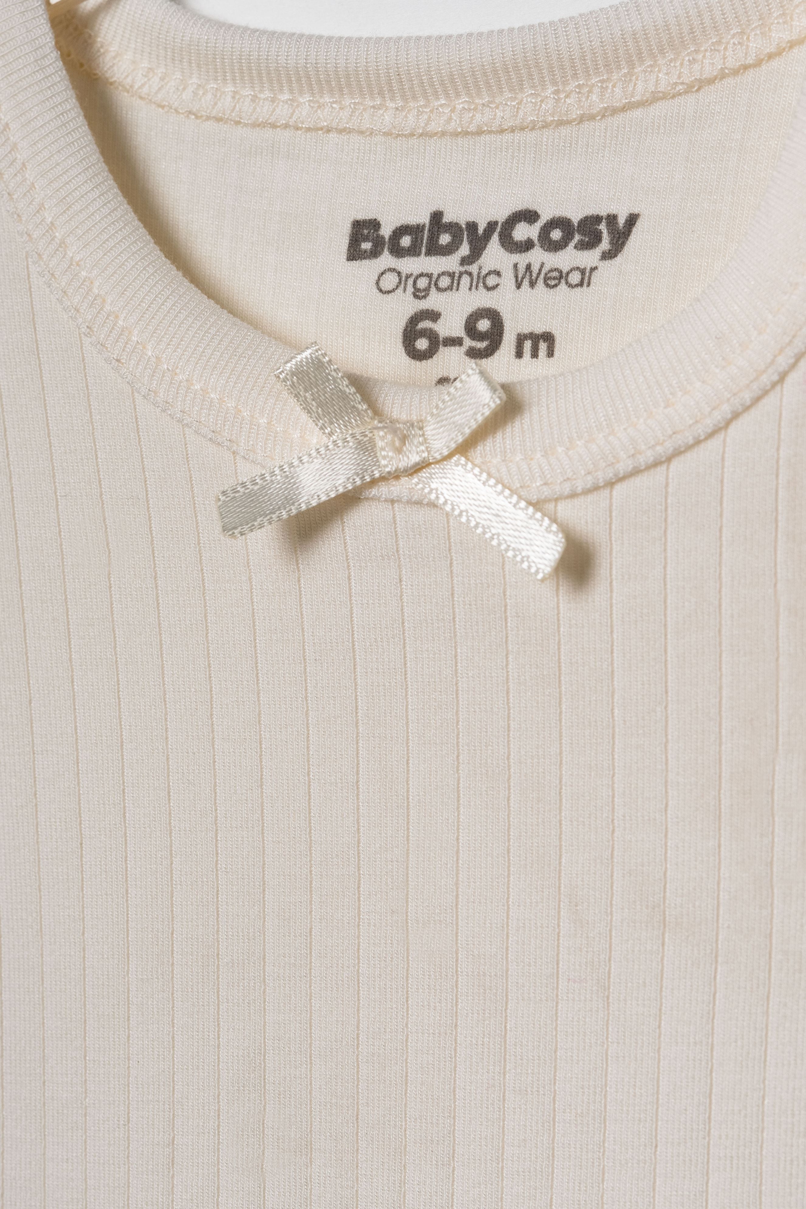 Kocarcia Babycosy set 2 body maniche corte modal crema