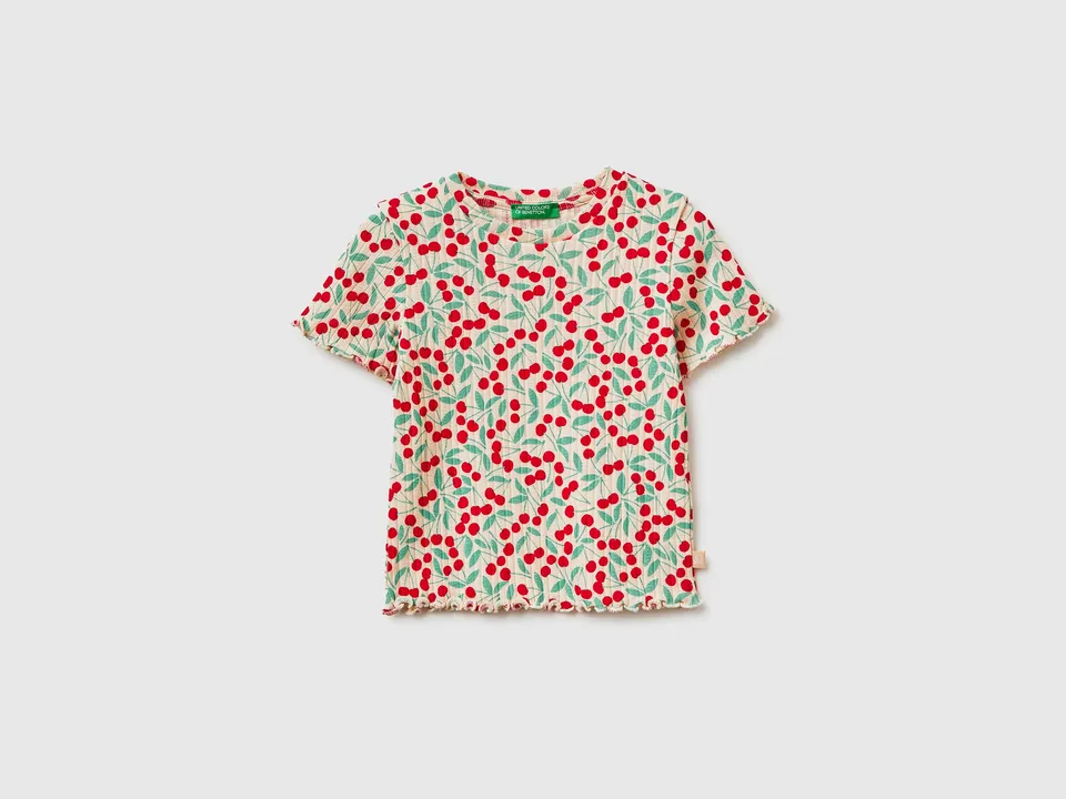 United Colors of Benetton maglietta costine fantasia 98