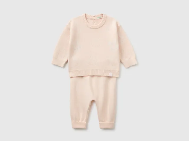 United Colors of Benetton Outfits tutina cotone coniglietti