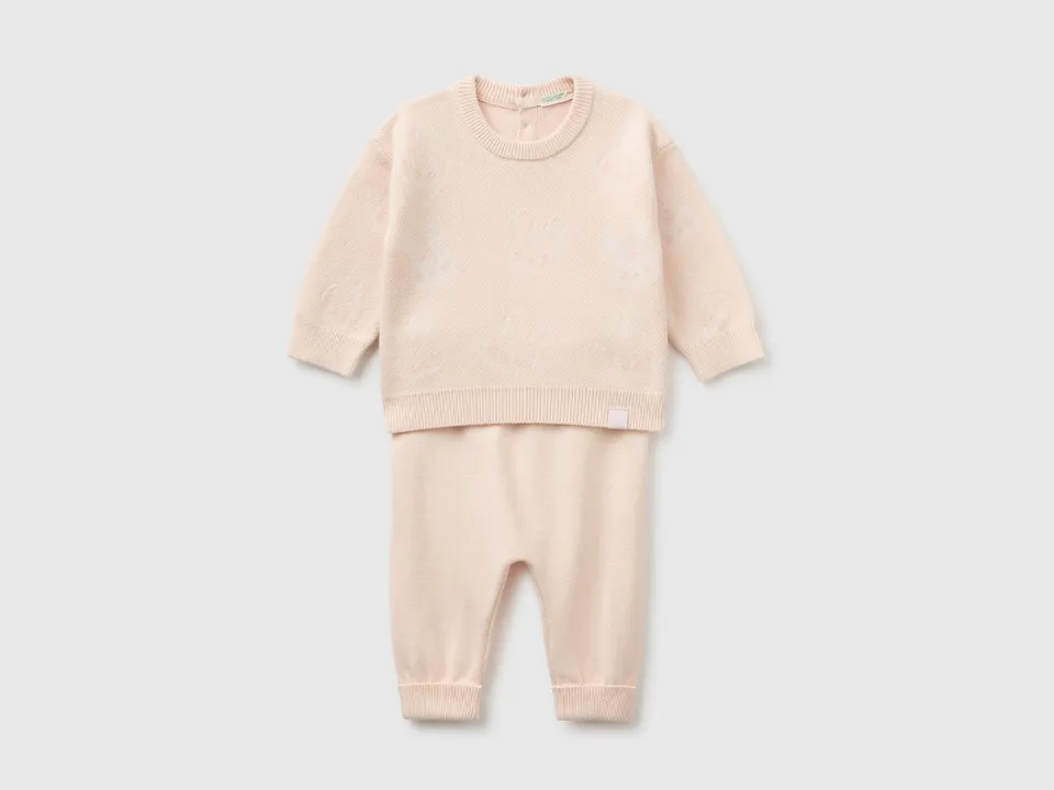 United Colors of Benetton Outfits tutina cotone coniglietti