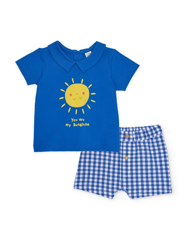 TucTuc Completo neonato maglia sole blu 0-1 mesi 2 pezzi