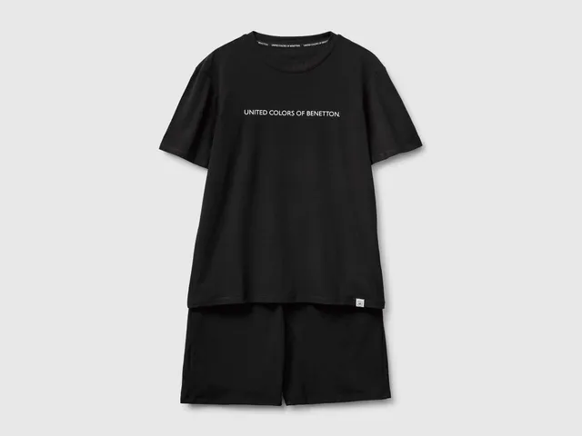 United Colors of Benetton Pigiama Corto Cotone Taglia S Logo