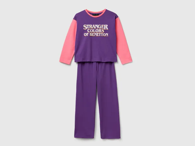 United Colors of Benetton Pigiama L lungo Stranger Things cotone