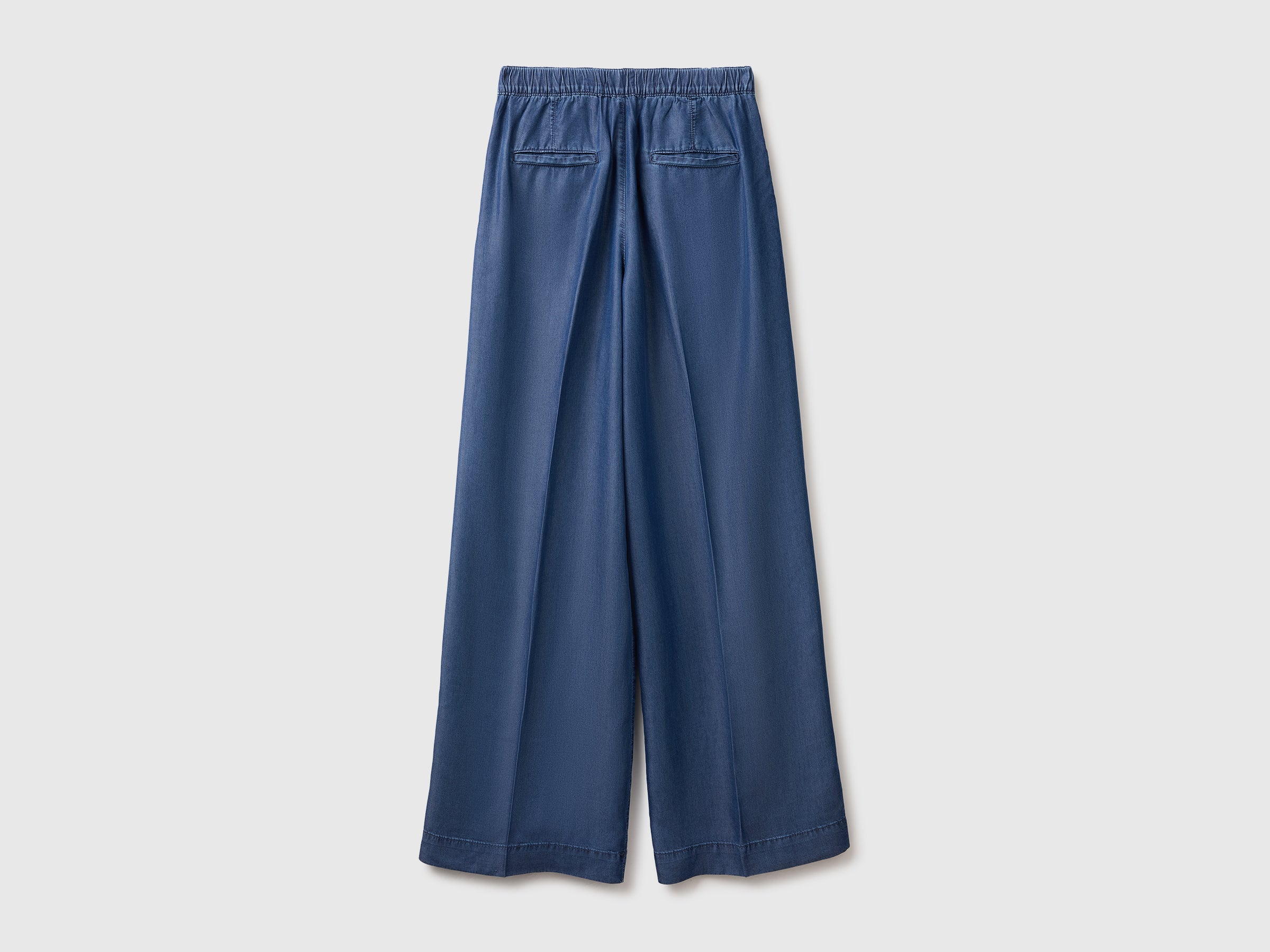 United Colors of Benetton Pantaloni Chambray Lyocell Gamba Larga XS