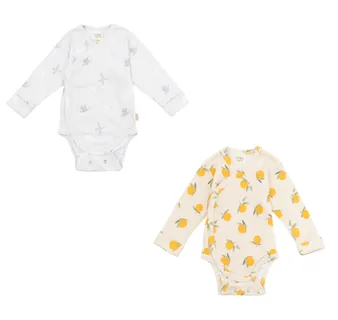 Woolly Organic AW25 body neonato manica lunga cotone bio
