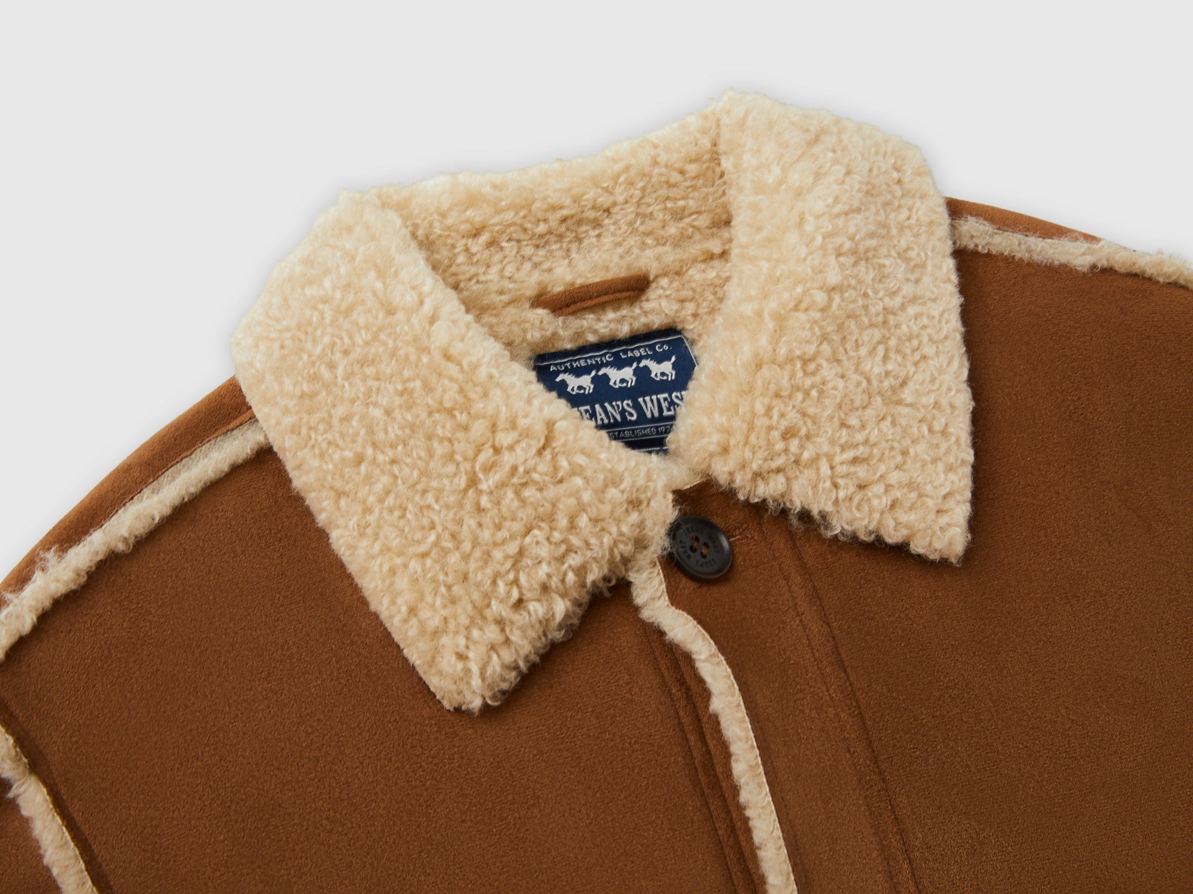 United Colors of Benetton giacca effetto montone eco-pelliccia M