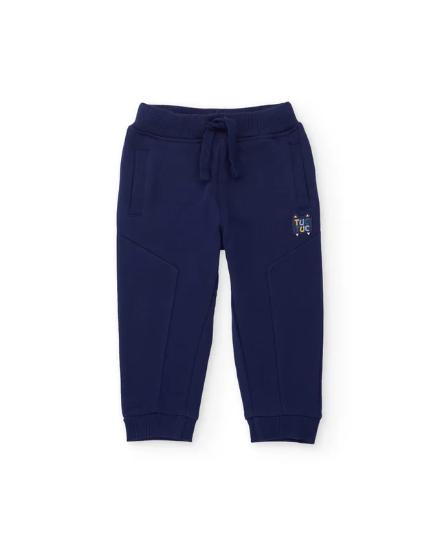TucTuc Pantaloni Felpa Bambino Blu Navy Vita Regolabile