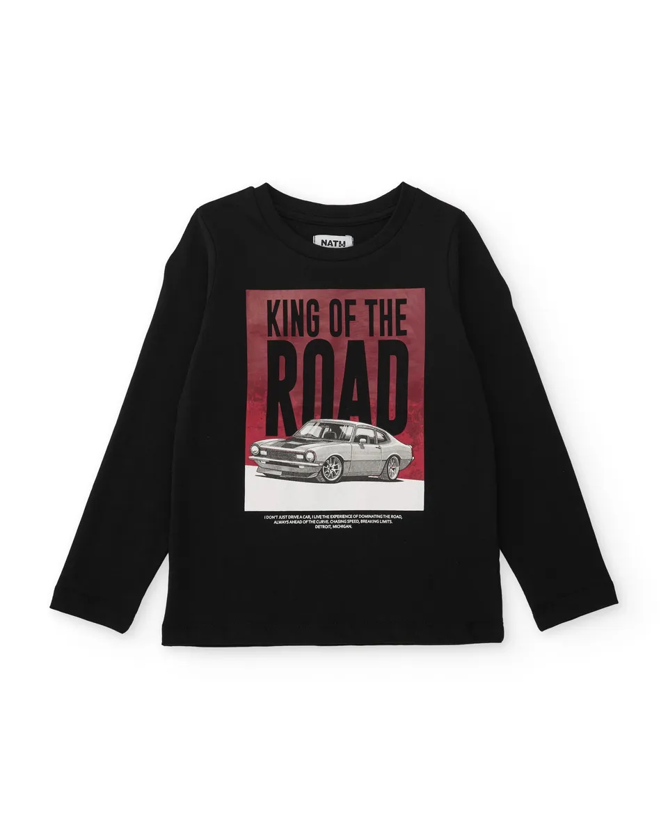 Tuc Tuc Magliette Maglia Bimbo Nero Auto Cotone