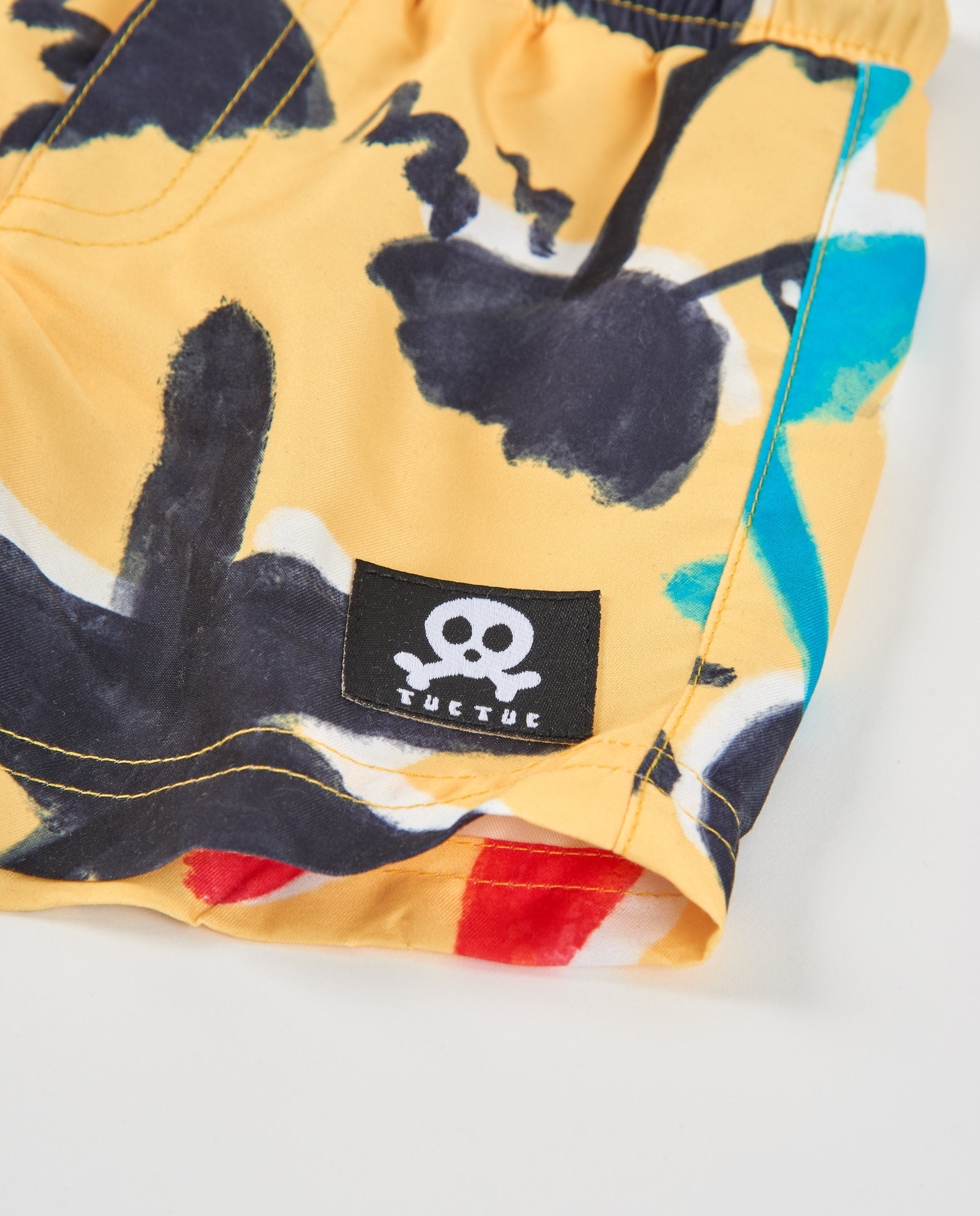 TucTuc Costumi Bermuda bagno giallo bambino palme